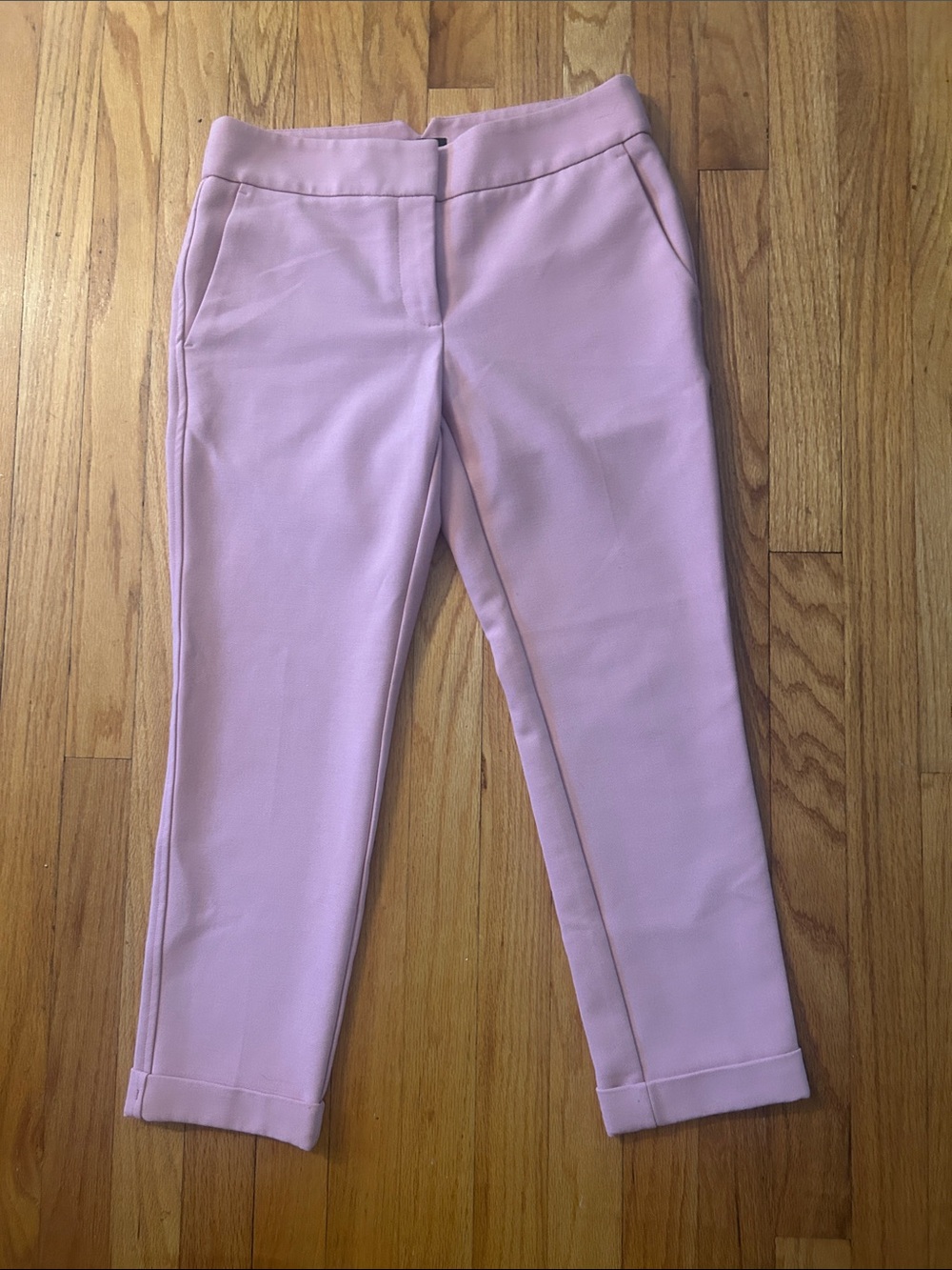 Loft Dusty Rose Cropped Pull-On Dress Pants